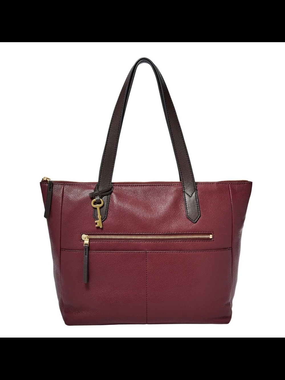 Fossil Fiona Raspberry Leather Tote